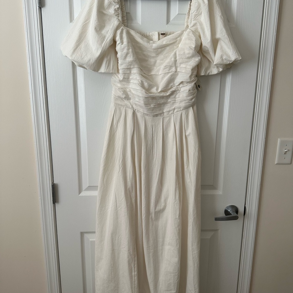 Free People Ain't She a Beaut Puff Sleeve Ruched Dress